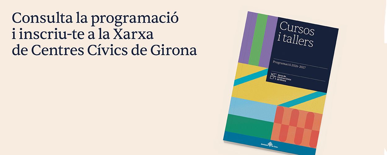 Cursos i tallers als Centres Cívics<br>2026-2027. Preinscripcions: de l'1 al 15 de setembre