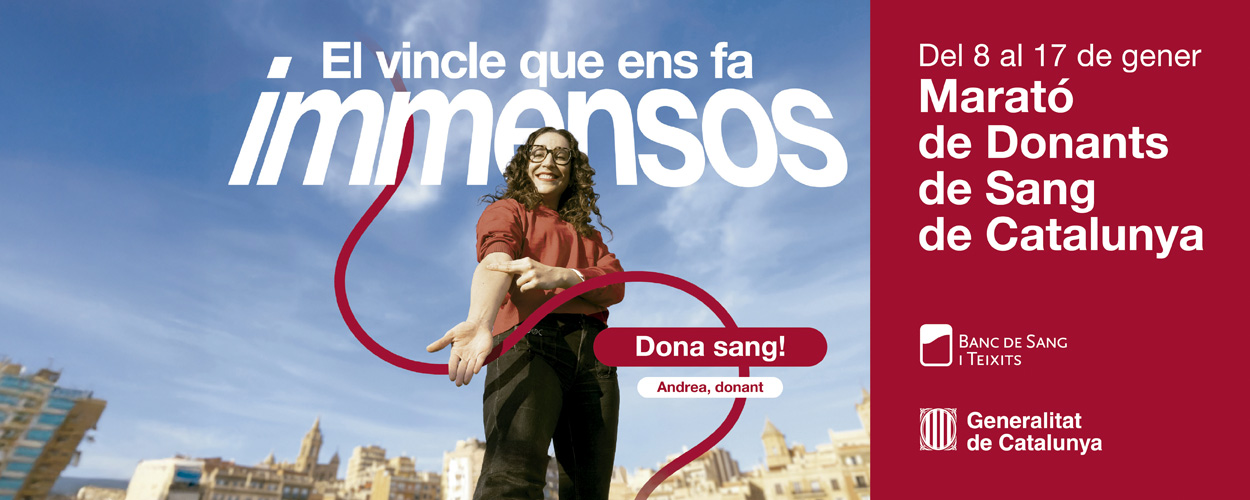 Marató de Donants de Sang de Catalunya. Del 8 al 17 de gener de  2026.<br /><br />Dijous 8 de gener, donació de sang al Saló de descans del Teatre Municipal, de 10 a 14 i de 16 a 20 h.