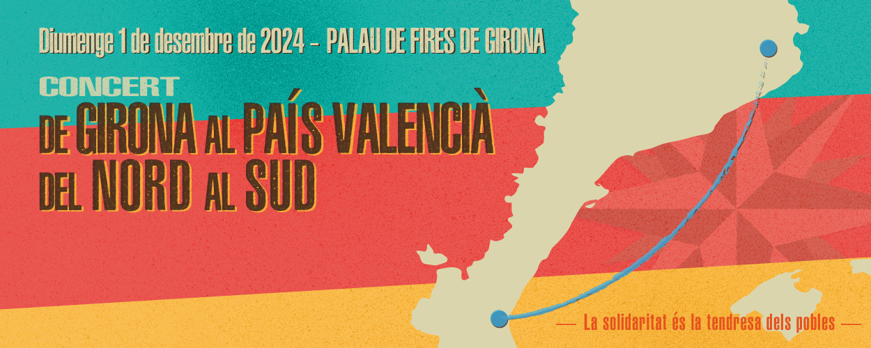 Concert solidari pels efectes de la dana al País Valencià. Diumenge 1 de desembre, de 12 a 21 h<br />Al Palau de Fires de Girona